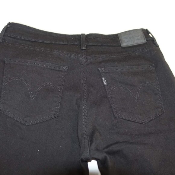 Levi's Women's Classic Mid Rise Skinny Jeans Size 10 Black 29" Inseam Stretch - Picture 5 of 6